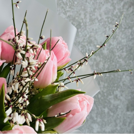 Букет из пионовидных тюльпанов