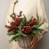 Композиция №13 из нобилиса с ветками илекса