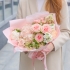 Букет Венди с гортензией, розами и хамелациумом Букет Венди с гортензией, розами и хамелациумом