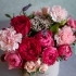 Коробка №24 розами в розовой гамме, размер S, M