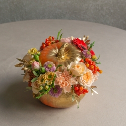 Авторская композиция в тыкве №14, размер S