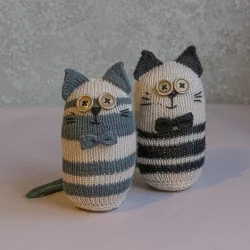 Мягкая игрушка Кот (ручная работа) в ассортименте